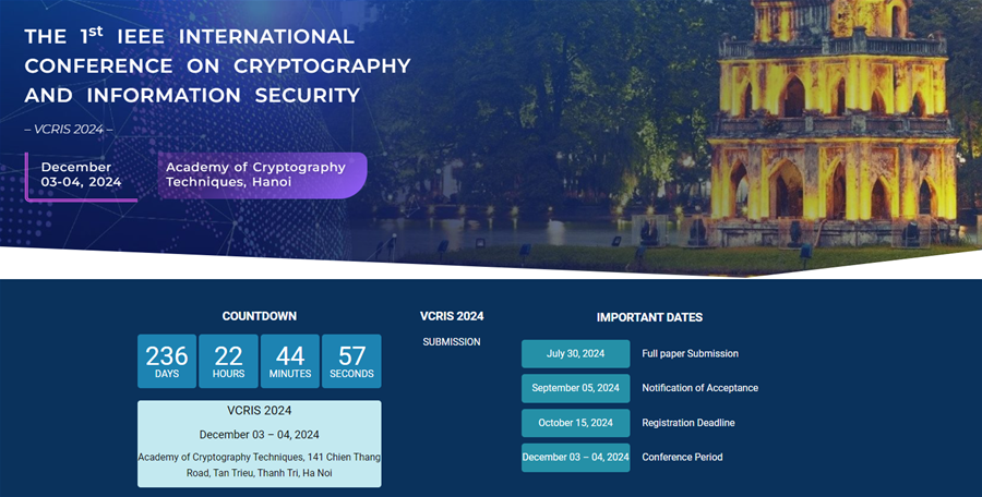 Học viện Kỹ thuật mật mã tổ chức Hội thảo quốc tế về mật mã và an toàn thông tin